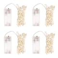 Miniatyrbillede 1 af 8: 4 stk Perler String Lights Hvide Perler DIY Attraktivt dekorativt plast Metal Lavspændings LED String Lights