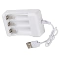 Miniatyrbillede 2 af 8: Bærbar ABS 3,6V oplader med tre stik til AA AAA genopladeligt batteri med USB-stik