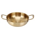 Miniatyrbillede 1 af 8: Guld koreansk Ramen gryde Nudelgryde i rustfrit stål Bærbar køkkengryde til husholdning 26 cm / 10.2in