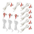 Miniatyrbillede 6 af 8: 10 stk./pose 2,35 mm 1,5 m 2-i-1 knaptype Elektrodeledningsledninger Kabel til TENS Unit Fysioterapimaskine