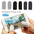 Miniatyrbillede 4 af 8: Mobilspil Controller Fingersleeve Åndbar Anti-Sved Fuld Touchscreen Følsom Skyd Sigte Joysticks Fingersleeve Sæt