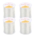Miniatyrbillede 1 af 8: 4 ruller perlekæde 109yd lang 0,03in diameter elastisk fiber slidstærk armbåndssnor til halskæde smykker DIY