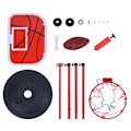 Miniatyrbillede 5 af 8: Højdejusterbart basketballstativ system kurv bagplade net kit til børn
