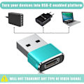 Miniatyrbillede 4 af 5: USB til USB C Adapter 3-pak, Type C Hun til A Han Opladerkabel Konverter Grøn