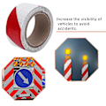 Miniatyrbilde 3 av 5: 10m X 5cm Sikkerhetsvarslingstape Reflekstape Selvklebende Tape Refleksstripe Trafikkrefleks Zekai
