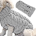 Miniatyrbillede 1 af 5: Strikkede uldhund sweater vest til små, mellemstore og store hunde L grå