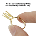 Miniatyrbild 7 av 7: Ring Blank Support 4 Claw Form Visuellt stål Ring Spring Prong Tool för juvelerare Guld