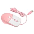 Miniatyrbilde 2 av 8: Kablet mus Ergonomisk strømlinjeformet kul RGB Optisk sensor Gaming Mekanisk mus for hjemmekontor Rosa Hvit