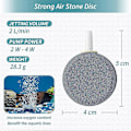 Miniatyrbilde 2 av 5: Akvarium 4 Cm Luftstein Boble Disk Diffuser Utløserverktøy For Luftpumper Akvarier Bøtter Små Dammer Og Dwc Tanker, Sett Med 4