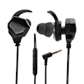 Pikkukuva 2 / 8: 3,5 mm:n pelikuulokkeet korvan sisään Ergonomia Subwoofer Mini-kuulokkeet HiFi-stereo mikrofonilla Musta hopea
