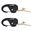 Miniatyrbillede 5 af 8: 2 stk Heavy Duty Rope Strammer Skralde Binde Reb Karabinhage Krog Telt Fastener til udendørs