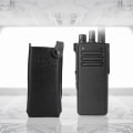Miniatyrbilde 5 av 8: Hardt PU-skinnveske med ryggklemme/nylonskulderstropp for Motorola GP328D Walkie Talkie