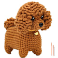 Pikkukuva 1 / 2: DIY Teddy-koiran virkkauspakkaus neulelangalla, neuloilla, pehmolelu, helppo