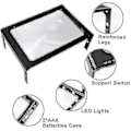 Miniatyrbillede 4 af 5: Læselup med LED-lys 12 USB genopladelig bordlup med lys Happy H