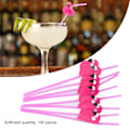 Miniatyrbillede 2 af 6: Flamingo bøjelige cocktailsugerør - 100 stk., sødt mønster, miljøvenligt, perfekt til fester og picnics