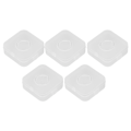 Miniatyrbillede 6 af 8: 5 stk. Pudder Puff Opbevaringsboks Holder Transparent Hvid Åndbar Støvtæt Makeup Puff Container Etui