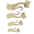 Miniatyrbillede 6 af 8: Cat Shape Spejl Wall Stickers Hjem Stue Soveværelse DIY Wall Art DecorationsGuld