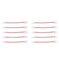 Miniatyrbillede 5 af 8: 10 stk. COB-strip lysforbindelse 2-polet PC-materiale 10 mm bredde dobbelthoved strip til strip forlængerforbindelse