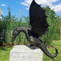 Miniatyrbillede 3 af 6: Have Drage Statue Springvand Drage Ornament Harpiks Vand Feature Skulptur til hjemmet havedekoration