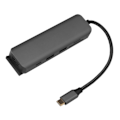 Pikkukuva 2 / 8: USB C -keskitin, moniporttisovitin, 5 Gbps:n siirto, 100 W:n PD-lataus, 4K UHD, 6-in-1 USB C -sovitin säädettävällä jalustalla