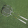 Miniatyrbilde 4 av 8: 1068 Bærbar Lettvekts Aluminiumlegering Voksne Trenings Offensive Type Dobbeltspiller Badminton Racket