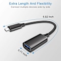 Miniatyrbild 2 av 5: 2 st Svarta USB C Hane till USB 3.0 Hona Adapter 2-Pack, Thunderbolt 3 Typ C OTG-omvandlare för MacBook Pro, iPad Air 4 5, Galaxy Z Fold 5, S23 S22 Plu