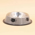Miniatyrbilde 4 av 5: Kjæledyrskål med kattansiktsdesign, enkel rengjøring, sklisikker, universell for hunder og katter, innendørs og utendørs bruk Gris