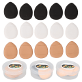 Pikkukuva 1 / 8: 15 kpl Finger Size Powder Puff Mini Triangle Soft Compact Wet Dry Meikkityökalut tytöille, naisille