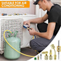Miniatyrbilde 3 av 5: R410 Adapter Kit Metall Mini Split Vakuumpumpe Sett Robust R410 Konverter Kobling 1/4SAE til 5/16SAE Adapter