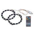 Miniatyrbilde 7 av 8: RGB LED-lysring Bluetooth Sync Music 400 Effects 8 farger LED-tapelys med appkontroll for PS5-konsoll