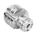 Miniatyrbillede 7 af 8: CO2-cylinderadapter, gevindhunkontakt G1/2 til gevindhan G21-4 til SodaStream Soda Club (sølv)
