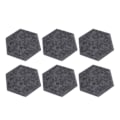 Miniatyrbild 6 av 8: 12 st Hexagonala Akustikpaneler Hög Densitet Ljudabsorberande Paneler Ljudisolerade Snedställda Kantväggpaneler 14x12x7cm Mörkgrå