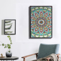 Miniatyrbillede 4 af 8: 5D diamantmaleri notesbog skitsebog 50 sider DIY specialformet mandala blomstermønster diamantdagbog