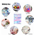 Miniatyrbillede 6 af 8: 100 stk. Hologram Cellophane Selvforseglende Pose 9 X 12cm Iridescent Lynlåspose til Slik Biscuit