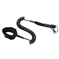 Miniatyrbild 2 av 8: Surfboard Leash Hög elasticitet TPU Svart Justerbar Spiralformad Surfing Benrep för Paddleboards Longboards 9ft/2.74m