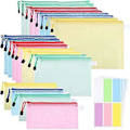 Miniatyrbild 1 av 5: 20-pack Dokumentfickor A4+A5+A6, Filmapp Plast Zip Ficka Dragkedja Ficka Mesh Påse med Dragkedja