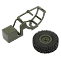 Pikkukuva 1 / 8: RC-autojen koriste-osat vararengas sopii WPL B36 B-36 B36K B36KIT 1:16 Military RC -kuorma-autolle/autolle