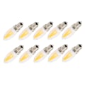 Miniatyrbillede 5 af 8: 10 stk. E12 Lang Filament Pærer 3W AC110V Lysekrone Loftlampe Pære Varm Hvid