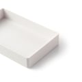 Miniatyrbillede 2 af 5: Skrivebordshylde med stor kapacitet - A4-størrelse, gør-det-selv-samling, holdbar ABS-harpiks, Grå hvid, A5-kasse - 24x15,2x4