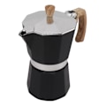 Pikkukuva 5 / 8: Moka-kahvinkeitin, alumiiniseos, nopea lämmitys, mukava kahva, kahdeksankulmainen, 150 ml, musta, sopii kaasu- ja sähköliedelle