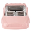 Miniatyrbilde 4 av 8: Matboks i rustfritt stål av matkvalitet, anti-skold, delt matbeholder (rosa)