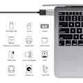 Miniatyrbild 2 av 5: USB C till USB (2-pack), USB-C till USB 3.0 Adapter, USB Typ-C till USB Adapter, USB Hona OTG Adapter för MacBook Pro (Silver)