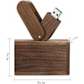 Miniatyrbillede 1 af 5: USB-flashdrev, 32 GB massivt træ avanceret roterende højhastigheds USB 2.0-flashdrev, USB-flashdrev datalagring, hængende hjul med trækasse