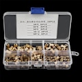 Miniatyrbilde 3 av 8: 150 stk M5 messing sylindriske riflete muttere gjengede innlegg muttere innebygde muttere assortert sett