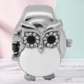 Pikkukuva 6 / 8: Watch Käännettävä cover Vintage Owl Pattern Unixes Finger Quartz Watch(valkoinen)