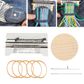 Pikkukuva 2 / 8: 21 Hook Darning Mini Loom Machine Kestävä ja yksinkertainen käyttö Puinen parsituksenvaimennin tee-se-itse-vaatteisiin
