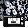 Miniatyrbilde 4 av 8: LCD 12V batterikapasitetsindikator Tester Litiumbatteri Universal Digital Display Voltmeter (10-100V hvit alarm)