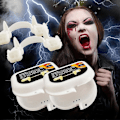 Miniatyrbilde 1 av 5: 2 stk. Julevampyrtenner, Uttrekkbare vampyrhoggtenner, Cosplay Halloween-dekorasjoner for festrekvisitt
