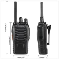 Miniatyrbild 2 av 4: Svart Ultralång Standby EU Standard 2st Walkie-Talkie med 1500mAh