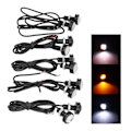 Miniatyrbillede 5 af 8: 10 stk. DC9-80V LED DRL Dagkørelys Hvidt Gult Lys 23mm 6SMD IP67 Vandtæt